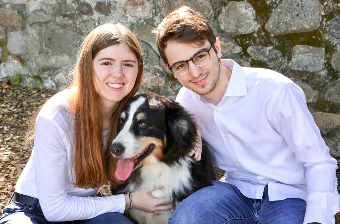 Annette's children with their dog